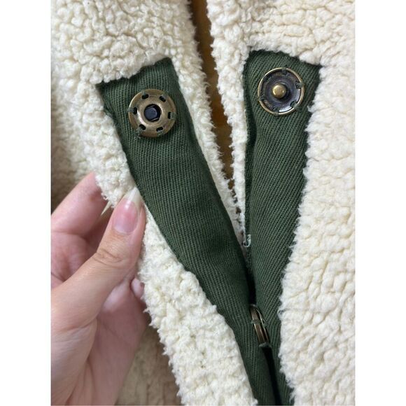 NWOT Free People Tessa Teddy Plush Sherpa Long Trench Coat Jacket Women's XS - Picture 5 of 10